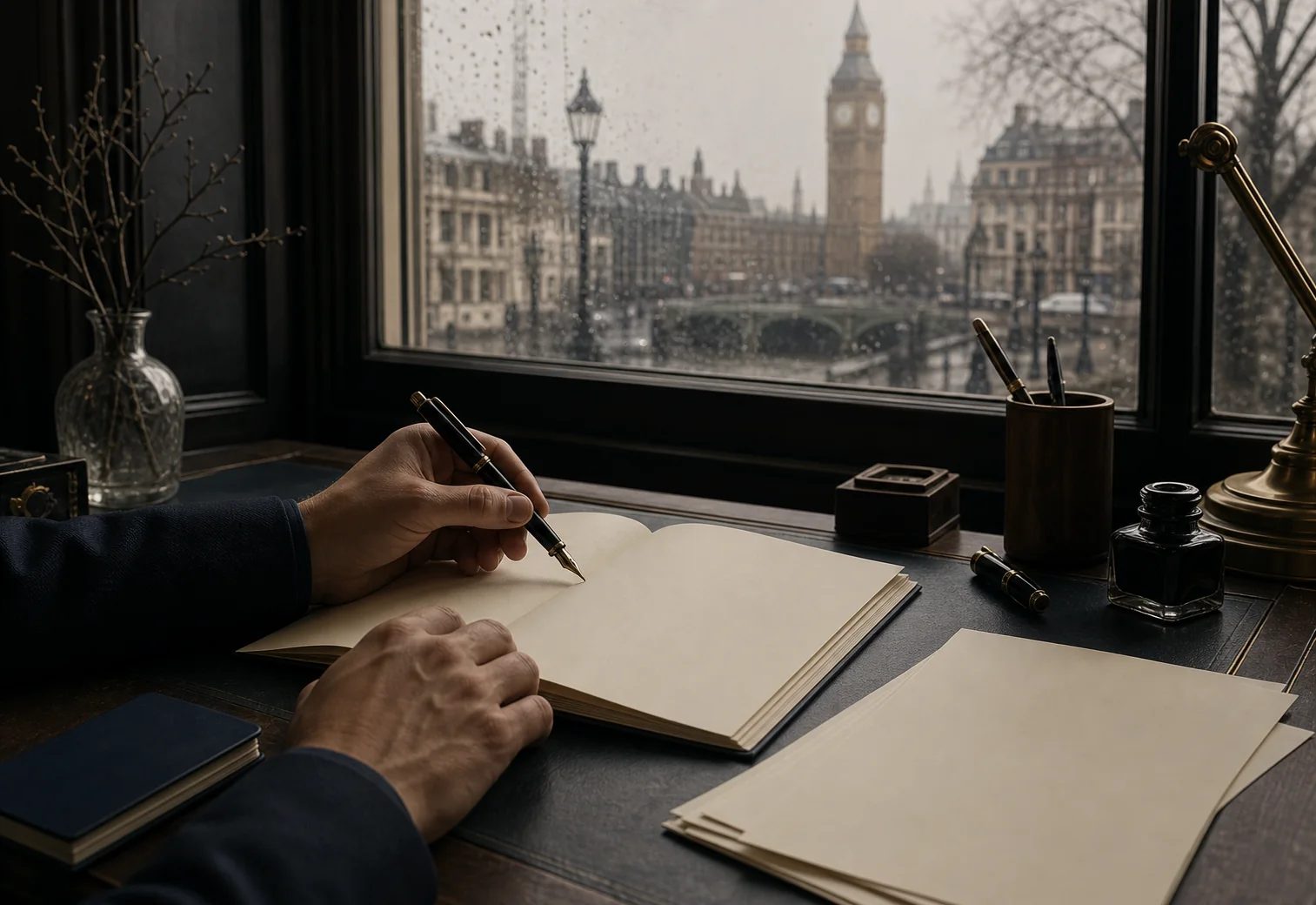 Ghostwriting in a London study