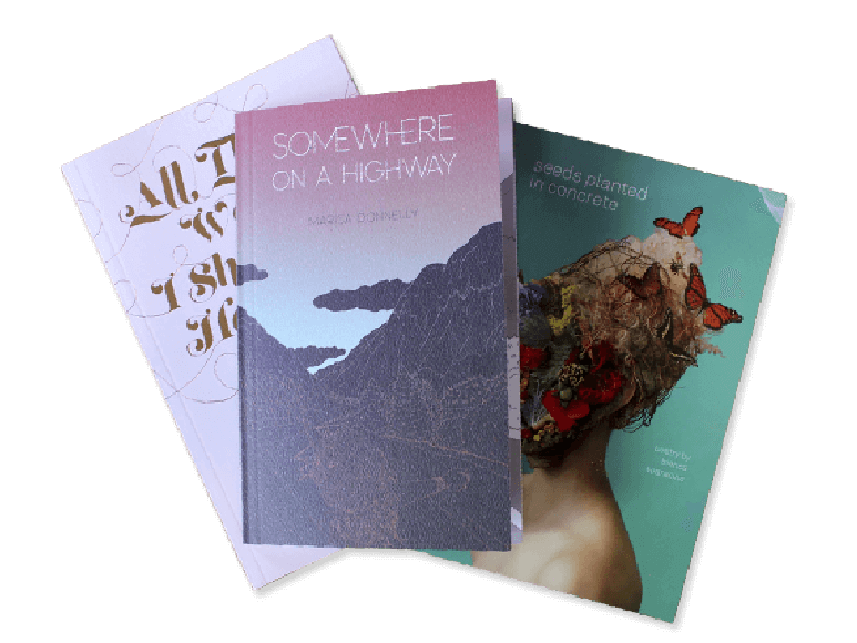 A refined collection of finished books in a London publishing setting